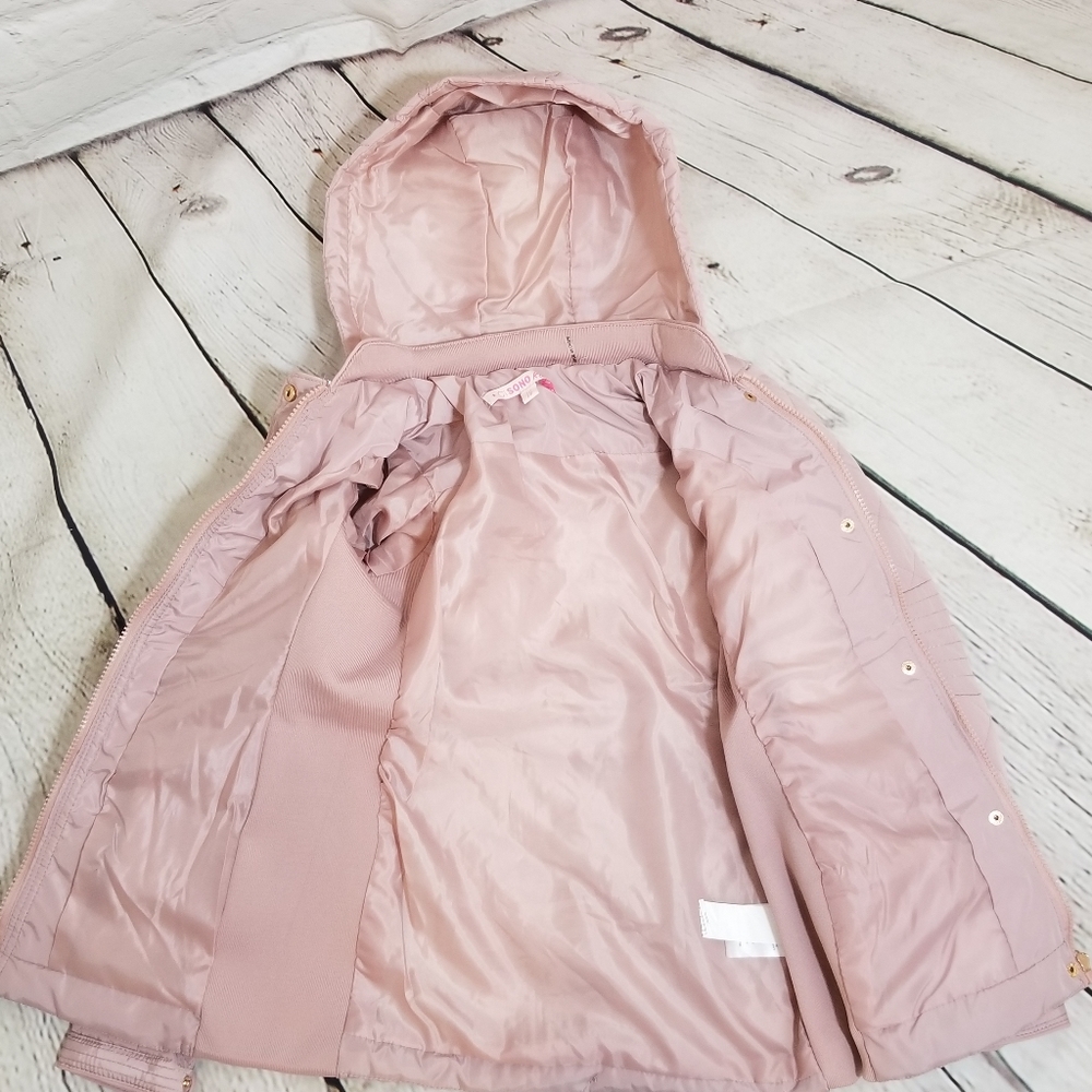 NWT CI Sono Quilted Hoodie Blush Gold Kid Coat - Picture 8 of 8